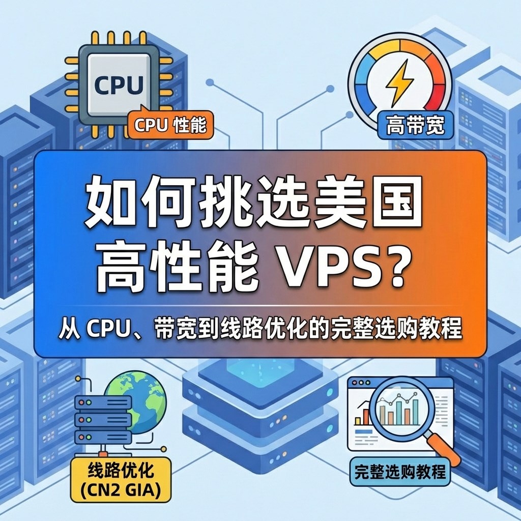 如何挑选美国高性能 VPS?从 CPU、带宽到线路优化的完整选购教程