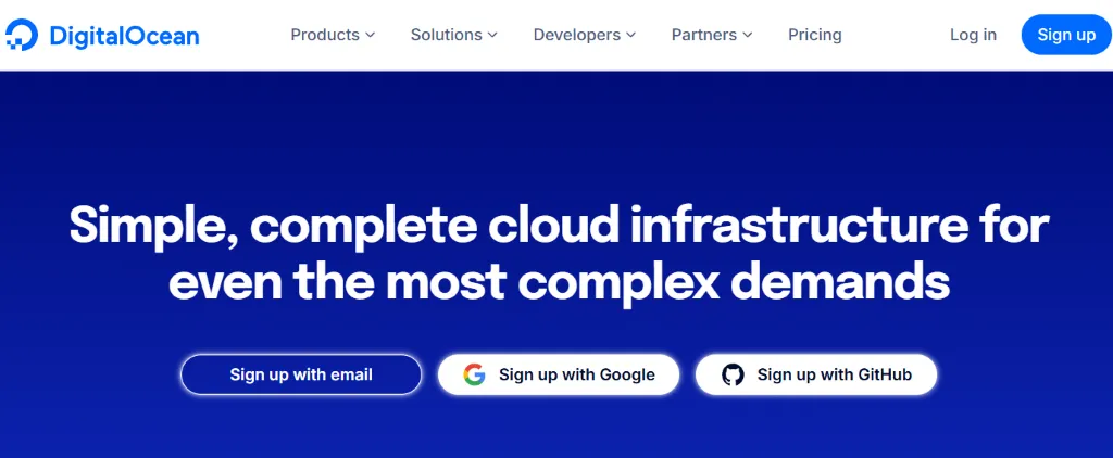 DigitalOcean 官网截图