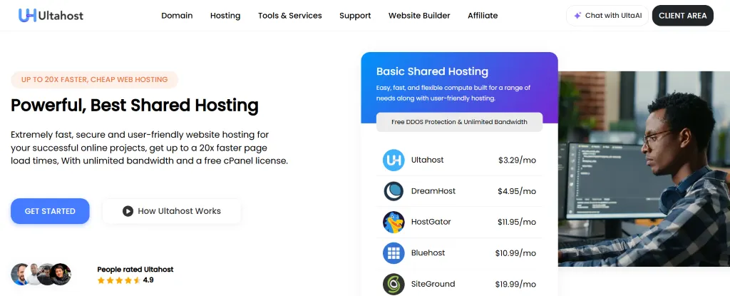 UltaHost 官网截图