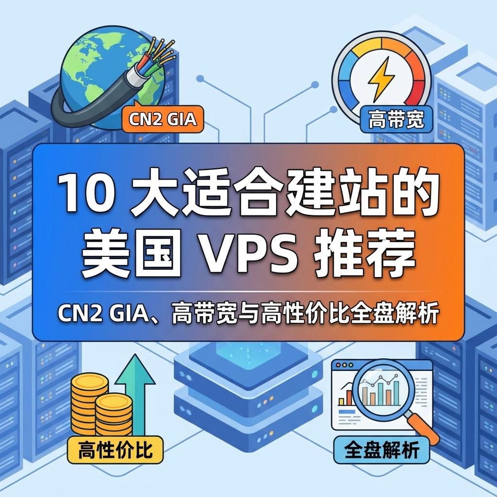 10 大适合建站的美国 VPS 推荐：CN2 GIA、高带宽与高性价比全盘解析